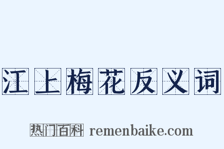 江上梅花反义词是什么意思的图片